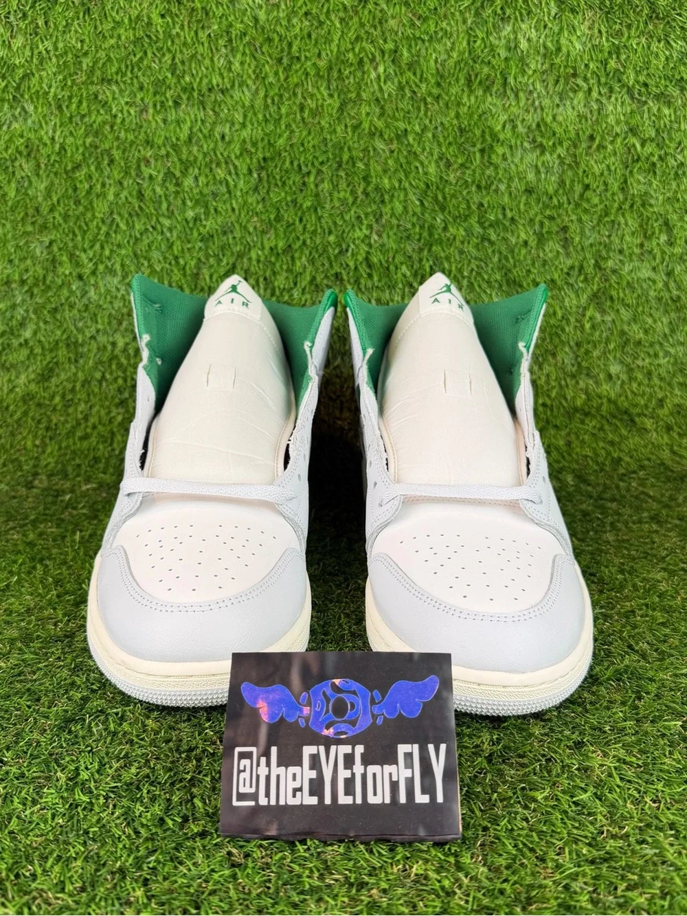 NEW Nike Air Jordan 1 Mid Summit White Lucky Green DQ8426-142 Men’s Size 14